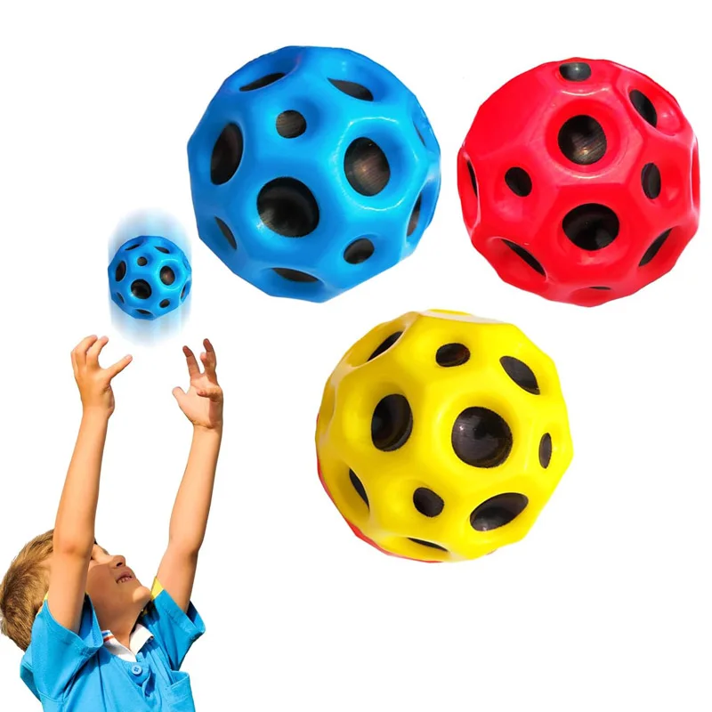 10/5PCS Moon Space Balls Super High Bouncing Children Sensory Toys Hand Eye Coordination Outdoor Fun Carnival Party Games 3