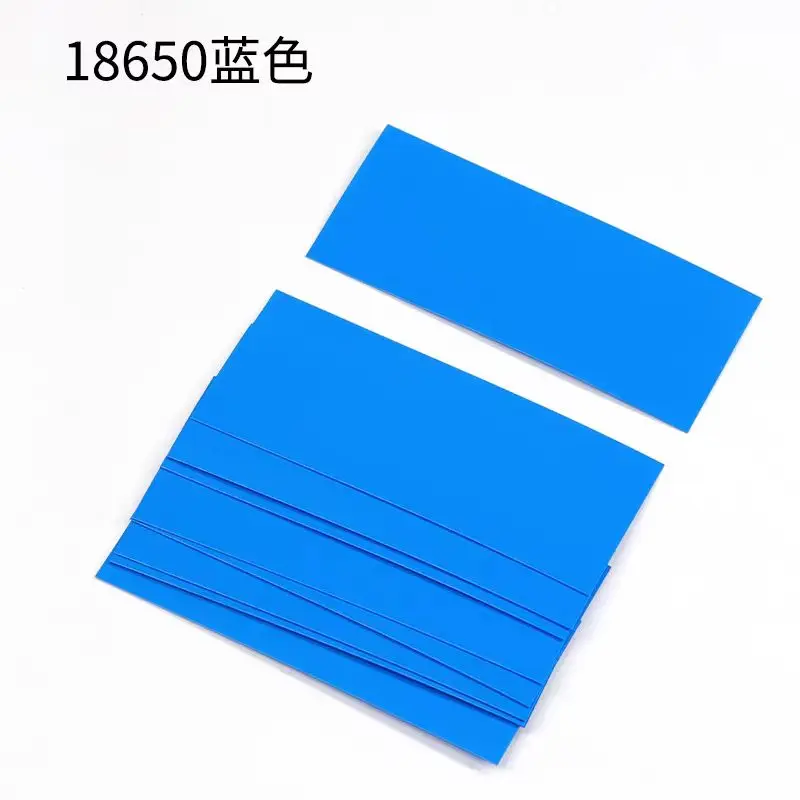 thumbnail image 1 of Tubo termorretráctil para envoltura de batería de polímero de litio de PVC 18650, precortado, ancho de 29,5 mm x 72 mm, funda protectora con película aislante, envoltura para baterías, 1 of 5