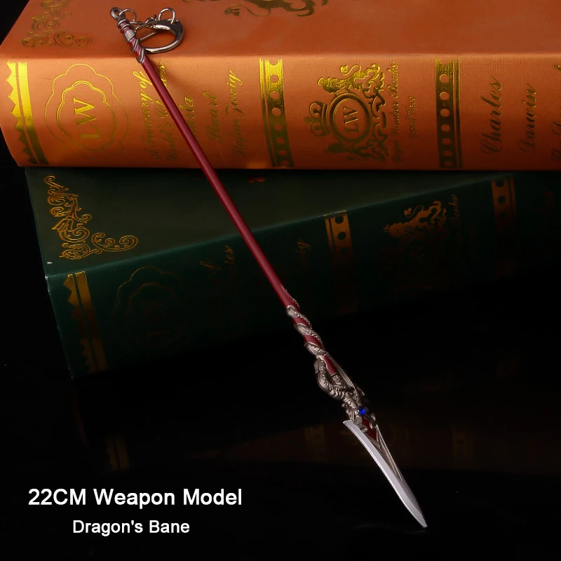 22Cm Genshin Impact Game Periferiche Xiangling Modello Di Arma Merch Dragon'S Bane Portachiavi Spear Toys For Kid Hu Tao Thoma Crafts