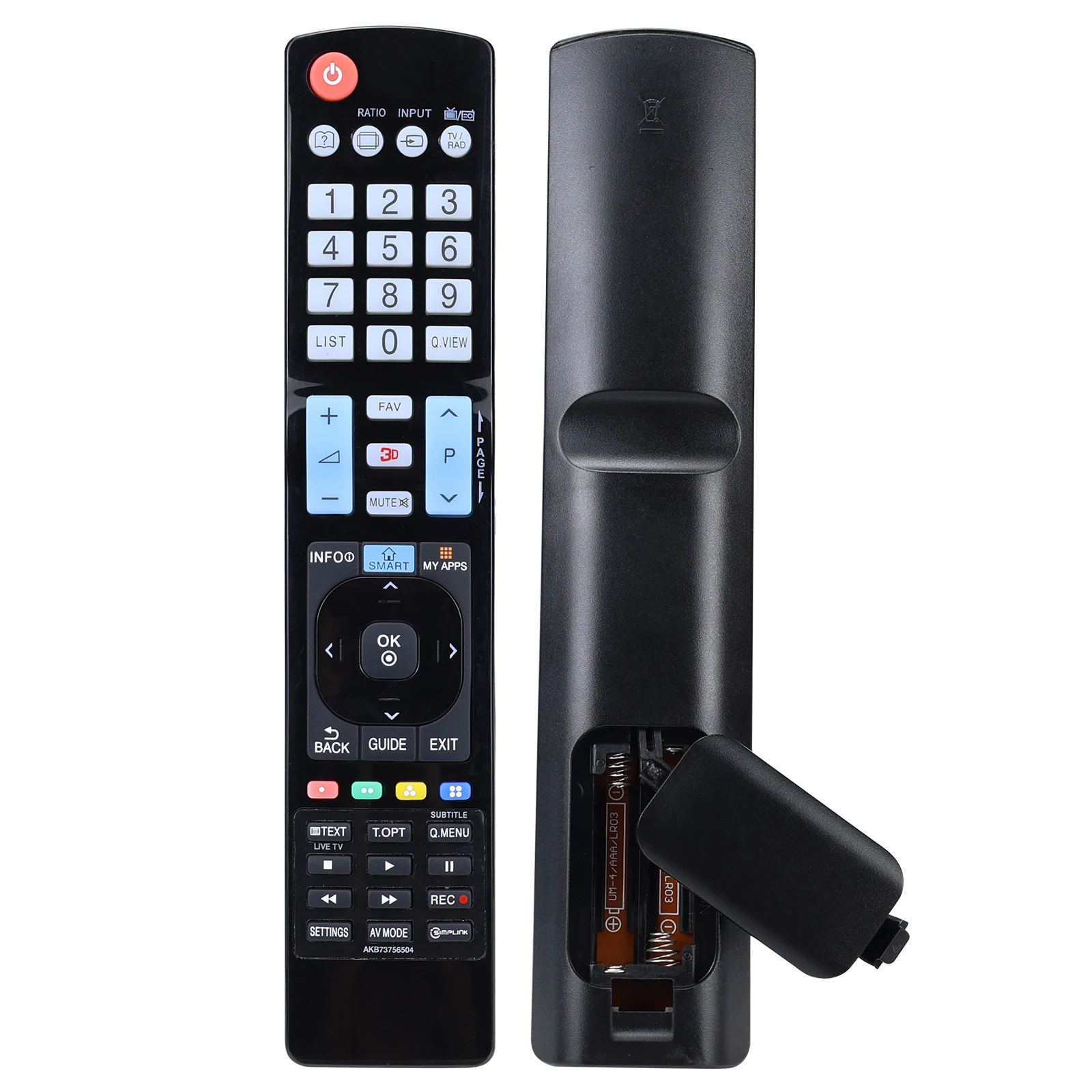Universal Replacement Remote Control | Compatible with LG AKB73615303 | TV Projector HiFi Remote Control | 19LV2500, 22LK330, 2