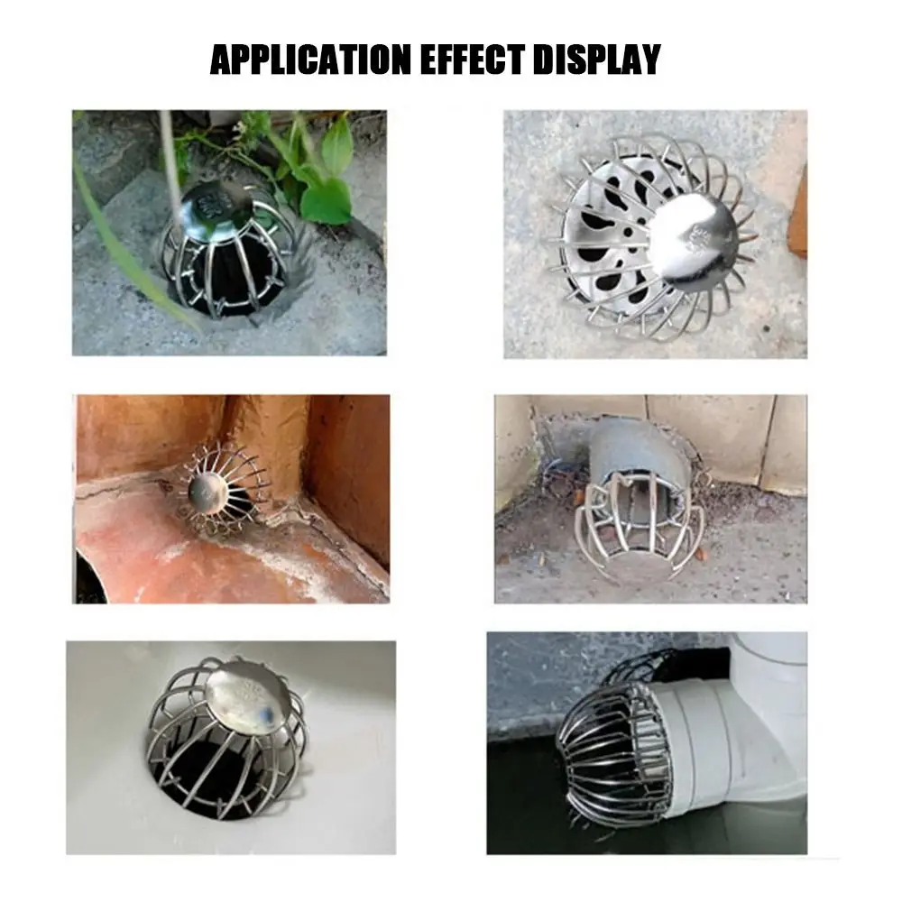 Description Picture 6 of itemRound Roof Floor Drain Stainless Steel Anti-blocking Balcony Drainage Cover Large Displacement Rain Pipe Cap