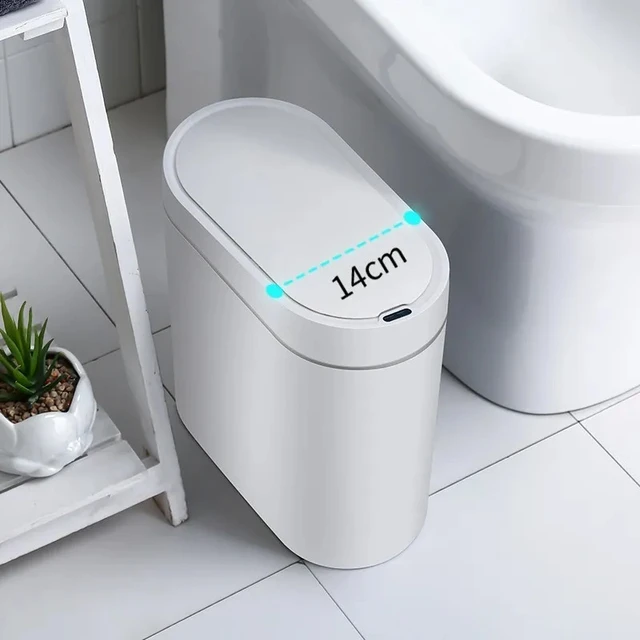 Basura de baño con sensor inteligente 7l  Cocina de basura con sensor  inteligente-7l Smart - Aliexpress