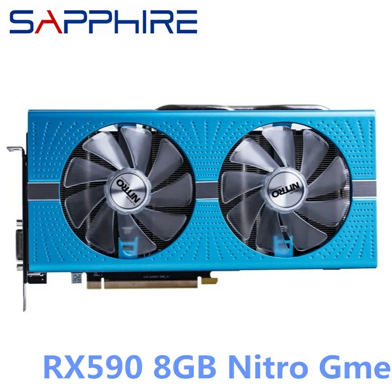 Видеокарта SAPPHIRE RX590 580 8 Гб GPU Radeon RX580 RX 590 Nitro графические карты GME AMD для настольных
