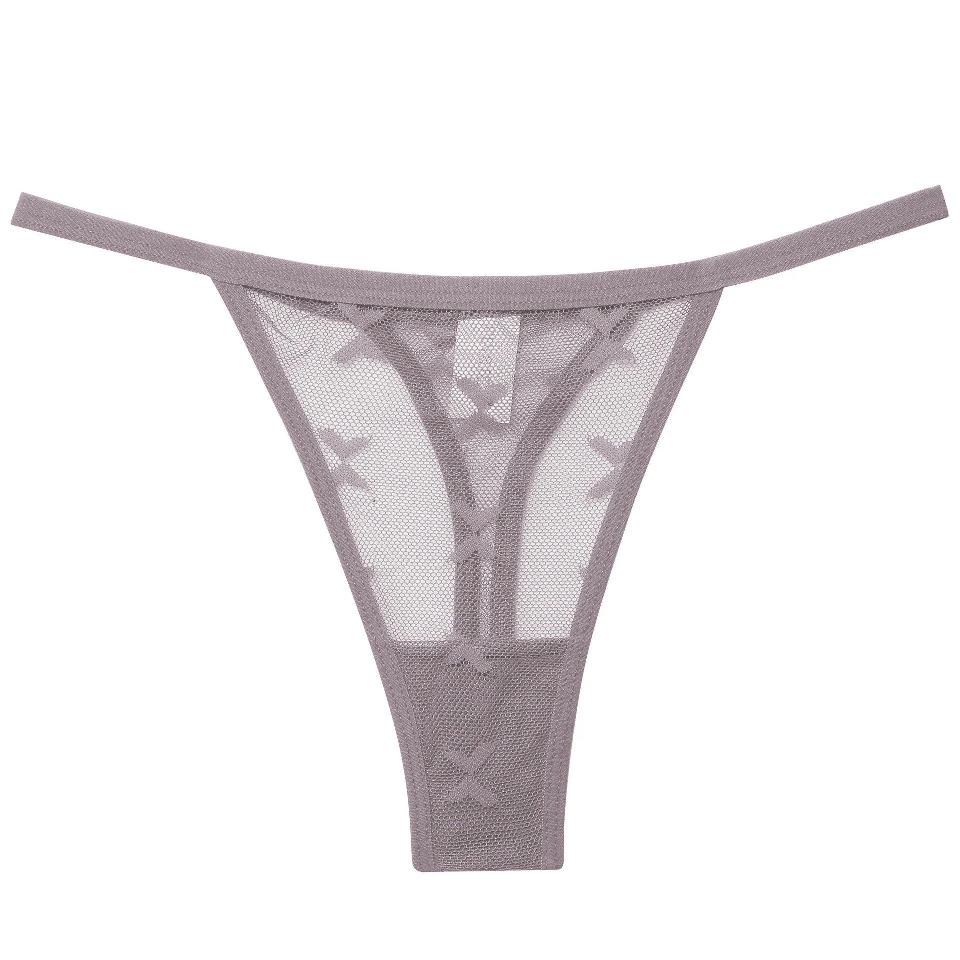 Sexy Mini G-string Seamless Transparent Thin Strip Woman Lace Thongs See-through Plus Size Lingerie Underwear Cute Women Panties