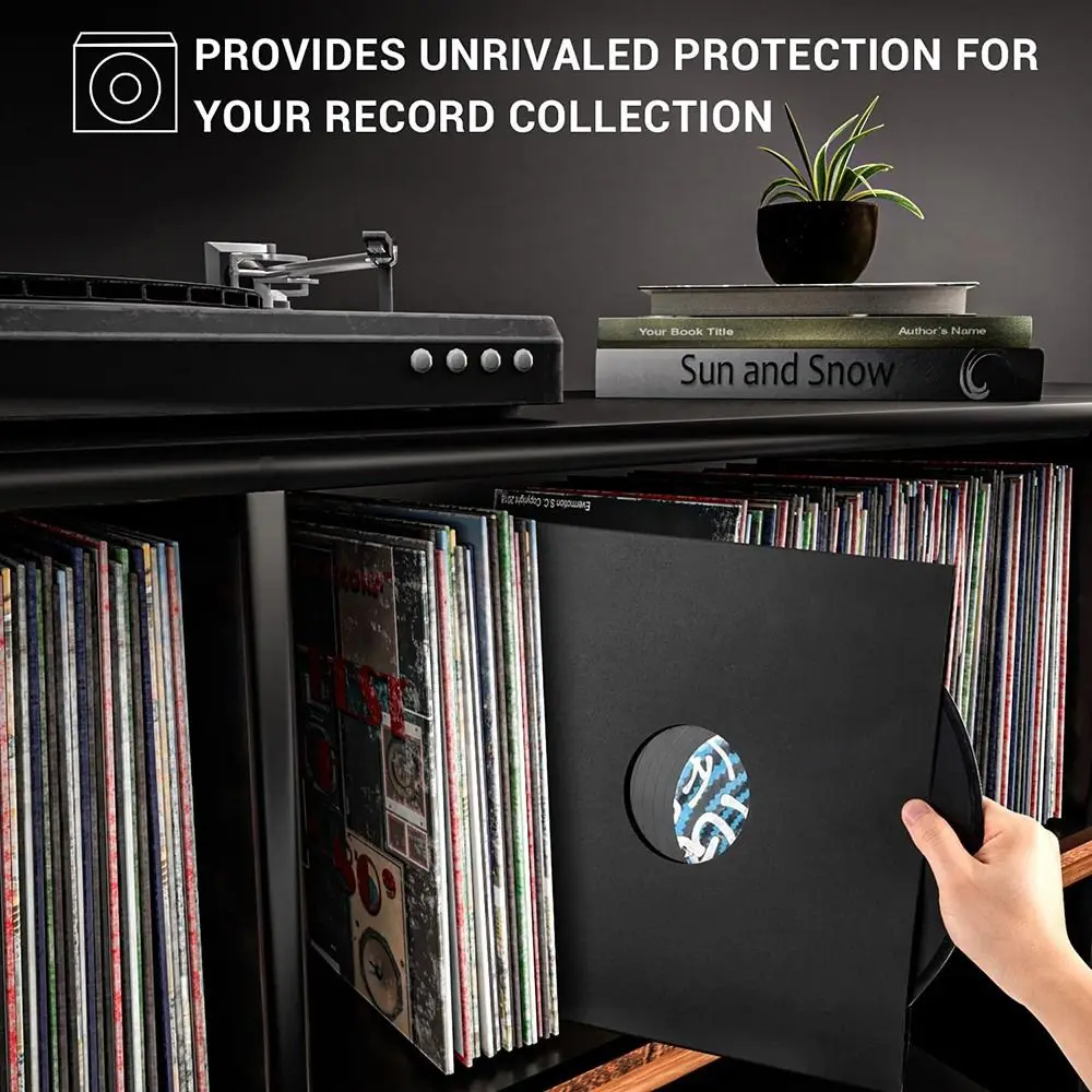 7/10 Inch Vinyl Records Sleeve Kraft Paper Reusable Outer Record Sleeves Square LP Vinyl Record Cover storage bag,storage box