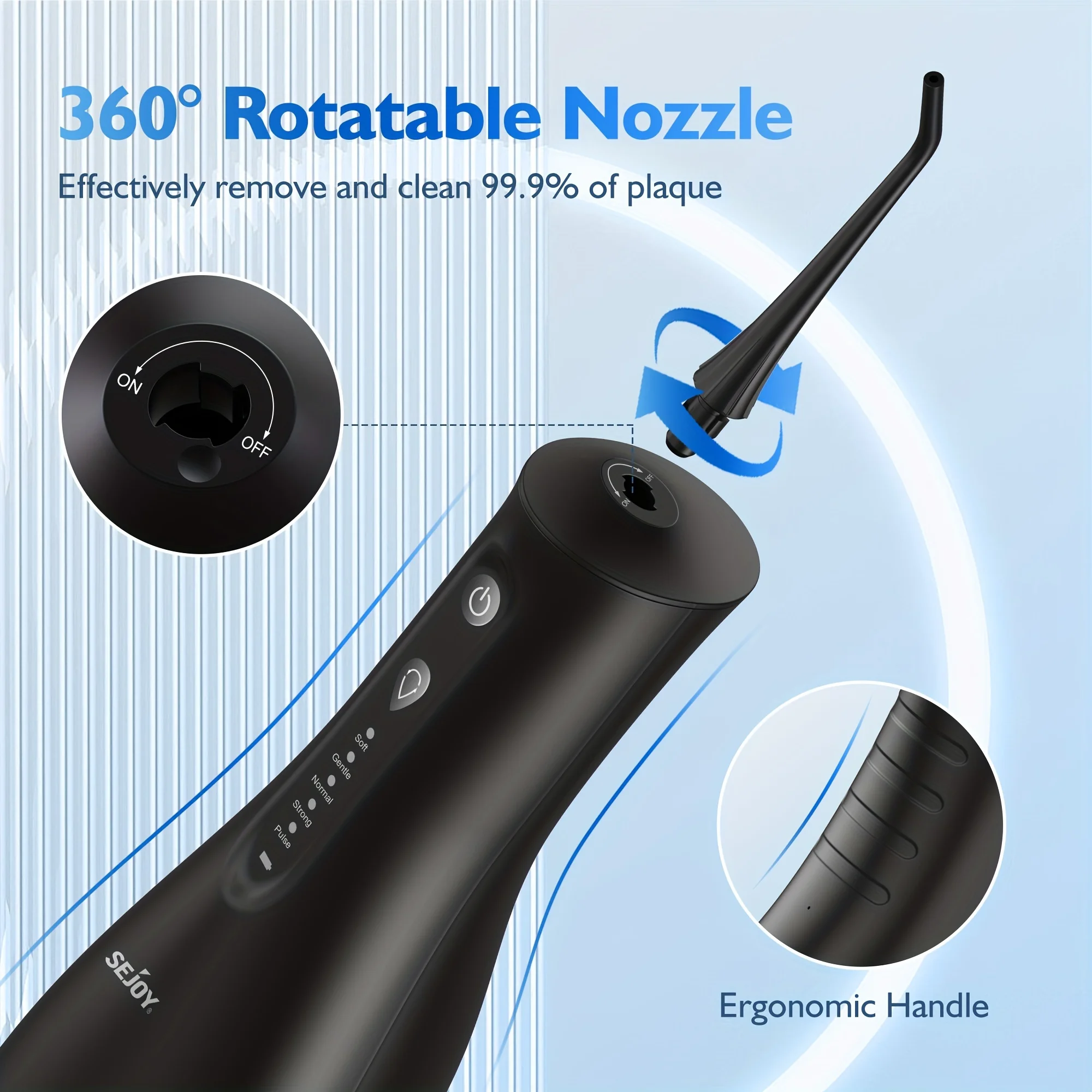 SEJOY Water Flossers for Teeth Cordless Oral Irrigator Dental Water Jet & Electric Toothbrush adults Sets Sonic Toothbrush 6