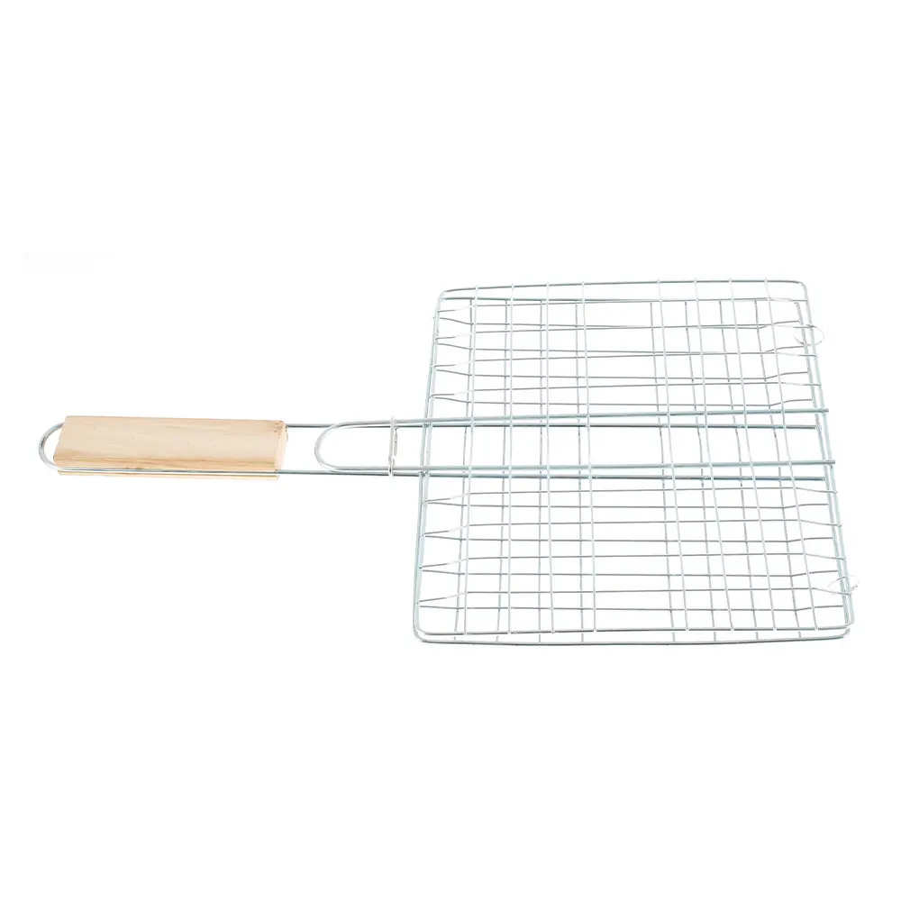 Description Picture 2 of itemGrill Basket Folding BBQ Net Portable Stainless Steel BBQ Grill Basket With Handle for Fish Vegetables Shrimp Cooking Accessorie