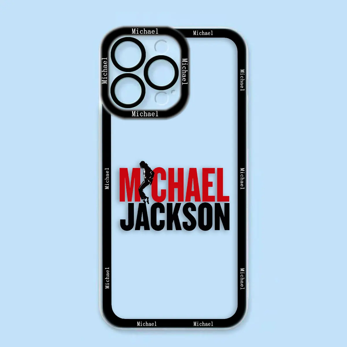 Transparent Phone Case with Michael Jackson Dancer Design