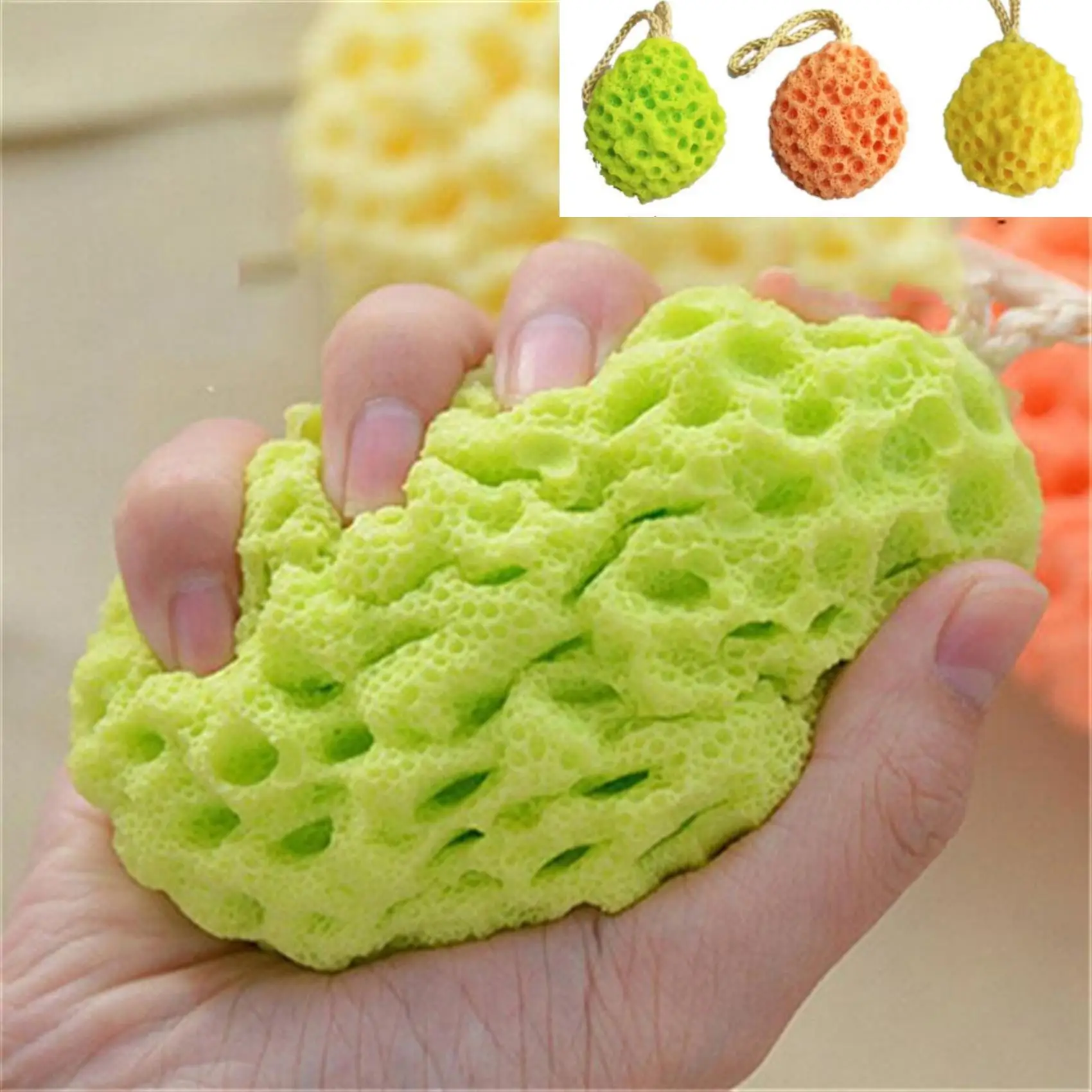 

Soft Bath Ball Water Droplet Honeycomb Shower Bath Sponge Environmentally Friendly Honeycomb Bath Sponge For Children