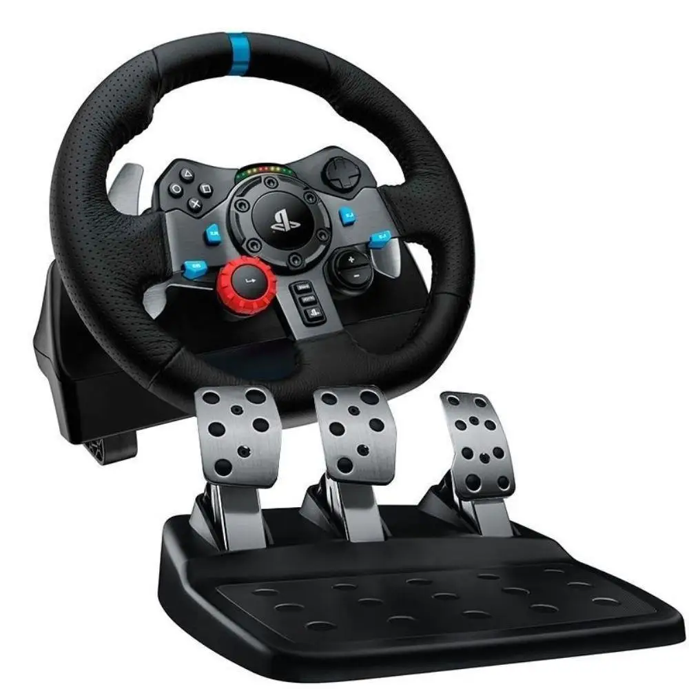 Logitech G 923 Volante e pedais de corrida para PlayStation PS4 e PC,  TRUEFORCE 1000 Hz com Force Feedback, embraiagem dupla, capa de volante em  couro autêntico - preto