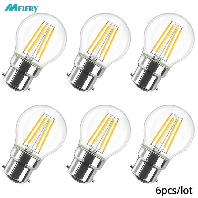 Ampoule À Baïonnette À Incandescence, Remplacement Blanc Chaud, 40 W,  Classe A, 6 Paquets, B22 Filament Led, 4 W, G45 2700k - Tubes Et Ampoules  Led - AliExpress