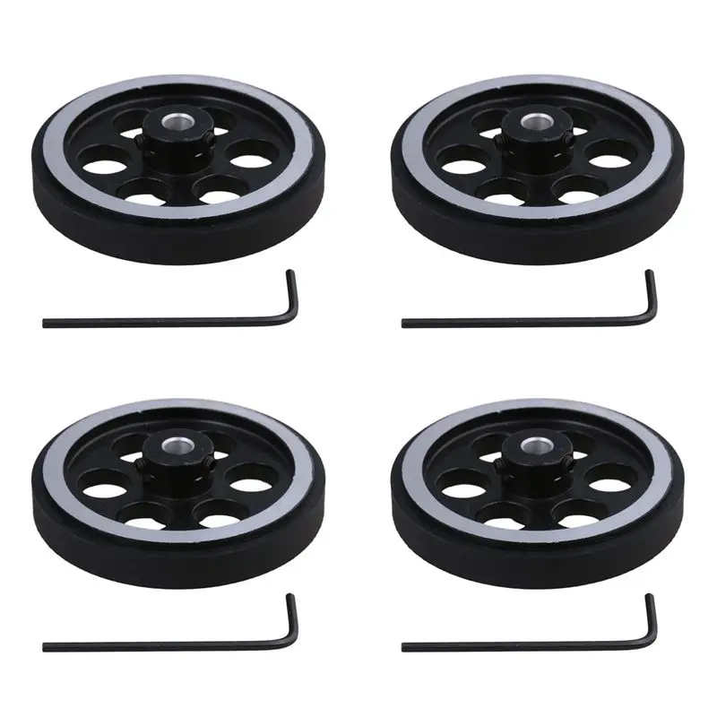 AA81-4X, 200X6mm 산업용 알루미늄 고무 측정 로터리 엔코더 미터 휠