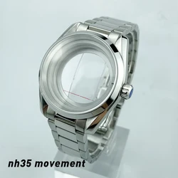 Premium 10ATM Water Resistant 41MM Double Domed Sapphire Crystal Stainless Steel Men's Watch Case (Case and bracelet)