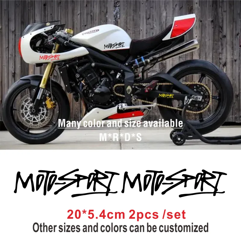 1 Pair DIY Reflective Motorcycle Sticker Decoration Fuel Tank Motor Side Decal Logo Pad Fairing For YAMAHA Racing MOTO-SPORT