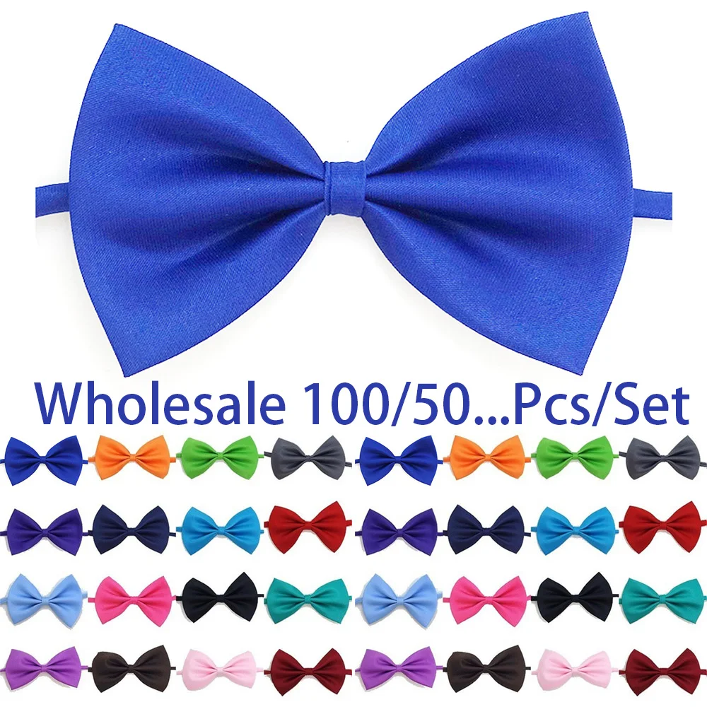 Großhandel 100/50/20 Nette Einstellbare Hund Katze Fliege Hals Personalisierte Welpen Bowties Haustiere Pflege Zubehör Haustier Hund liefert