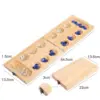 Wood Mancala Board Game Ages 7+ Children Family Games for Travel Party 6