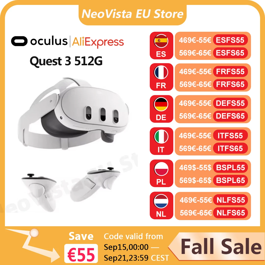 Oculus Quest 3 512G/ 128GVR All-IN-ONE Headset With