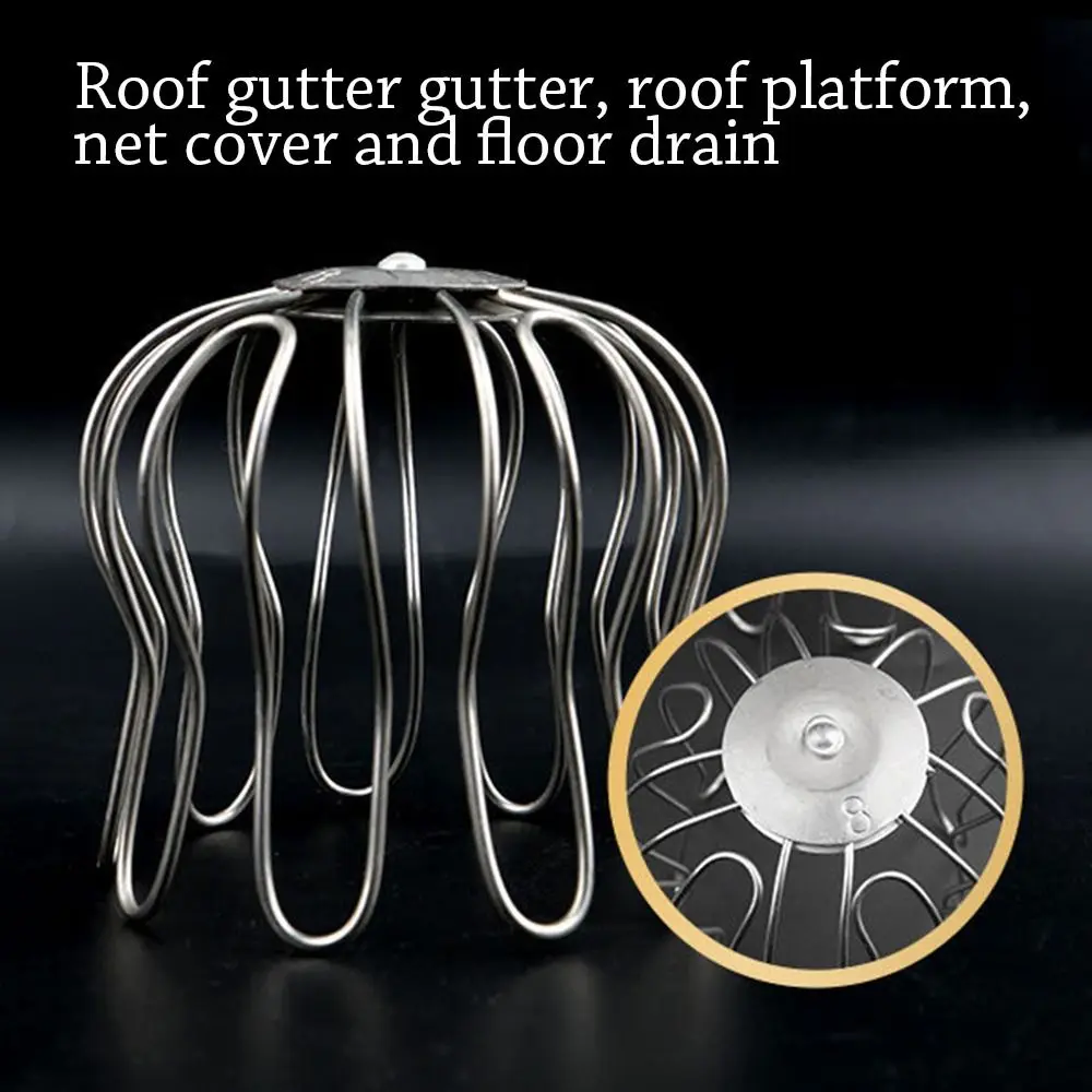 Plumbing Fitting Stainless Steel Anti-blocking Rain Pipe Cap Roof Floor Drain Gutter Guard Strainer Balcony Drainage Cover