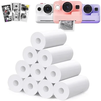 Ricarica per fotocamera per bambini con stampa istantanea per bambini stampa termica per fotocamera istantanea senza BPA, rotoli di stampa fotografica Non adesivi bianchi 57x25mm
