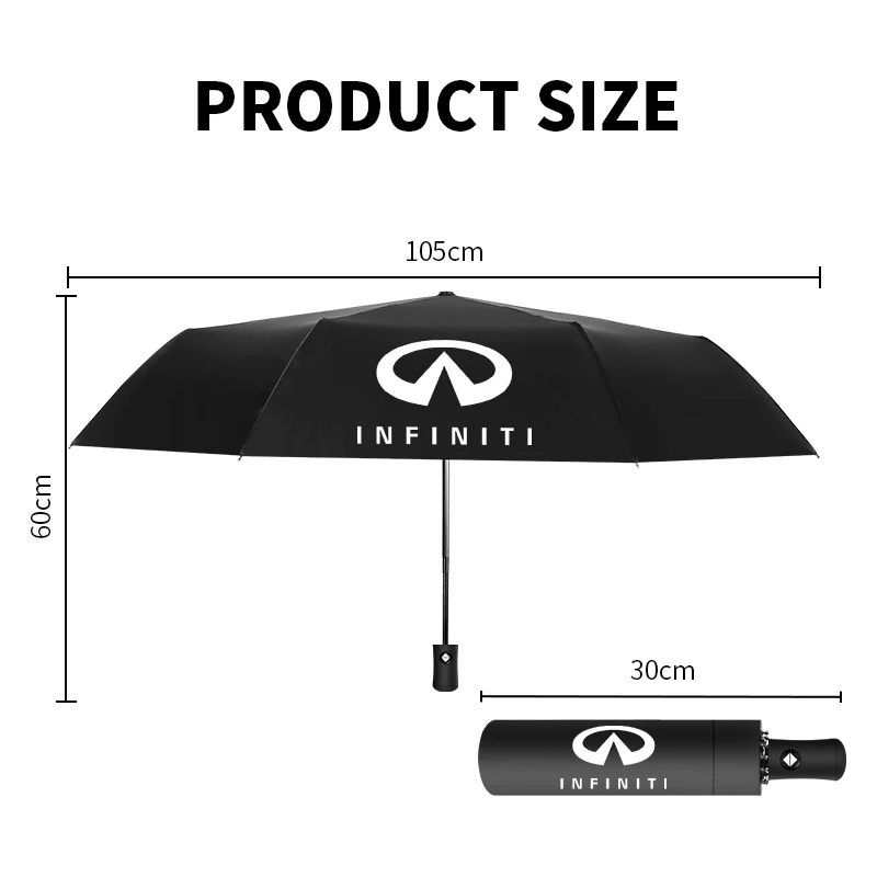 Car Logo Umbrella Windproof Automatic For Infiniti FX35 Q35 G35 QX50 QX80 Q70 QX70 FX37 Q30 Q50 QX56 QX55 M35 FX37 QX4 QX60 FX50 M37