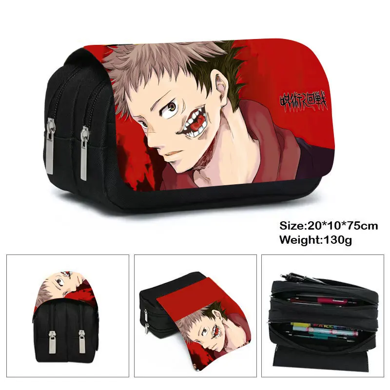 

Anime Jujutsu Kaisen Yuji Itadori Pencil Case Students School Stationery Pen Bags Cartoon Fushiguro Megumi Cosmetic Bags Gift