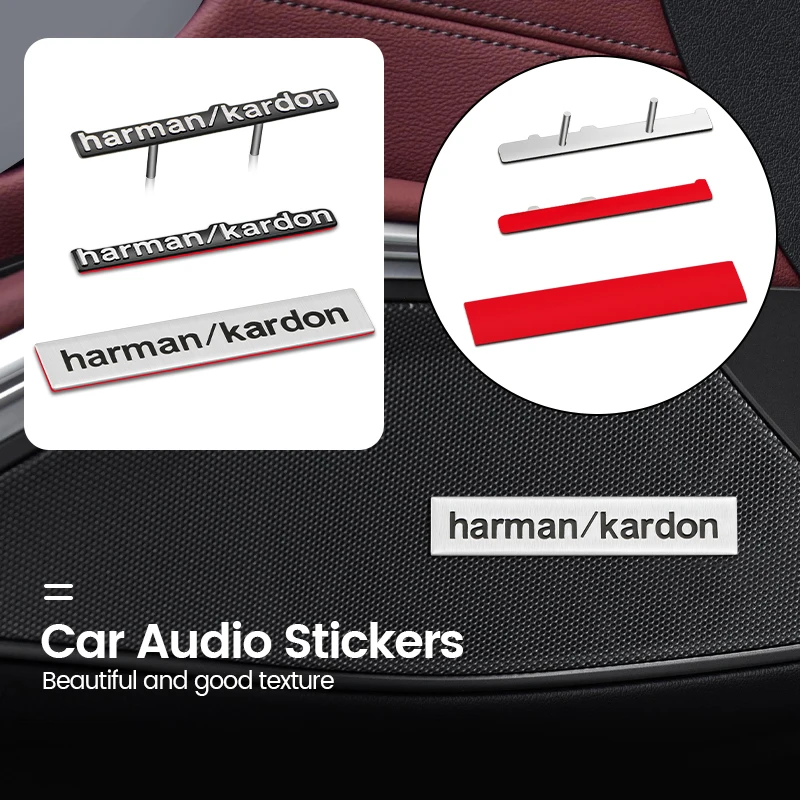 10Pcs Car Audio Speaker 3D Alluminio Harman Kardon Emblem Decorazione Sticker Per Mazda Bmw Vw Audi Nissan Mg Toyota Skoda Lexus