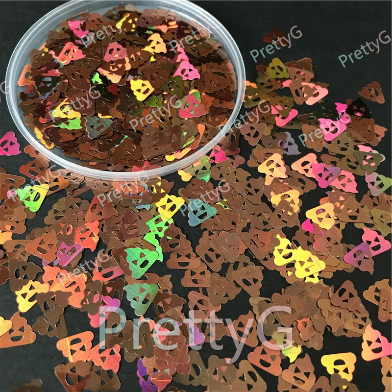 PrettyG 1 Box Excrement Feces Shit Shape Laser Glitter Sequins for Resin DIY Making Art Craft Nail Decoration Accessories LB406