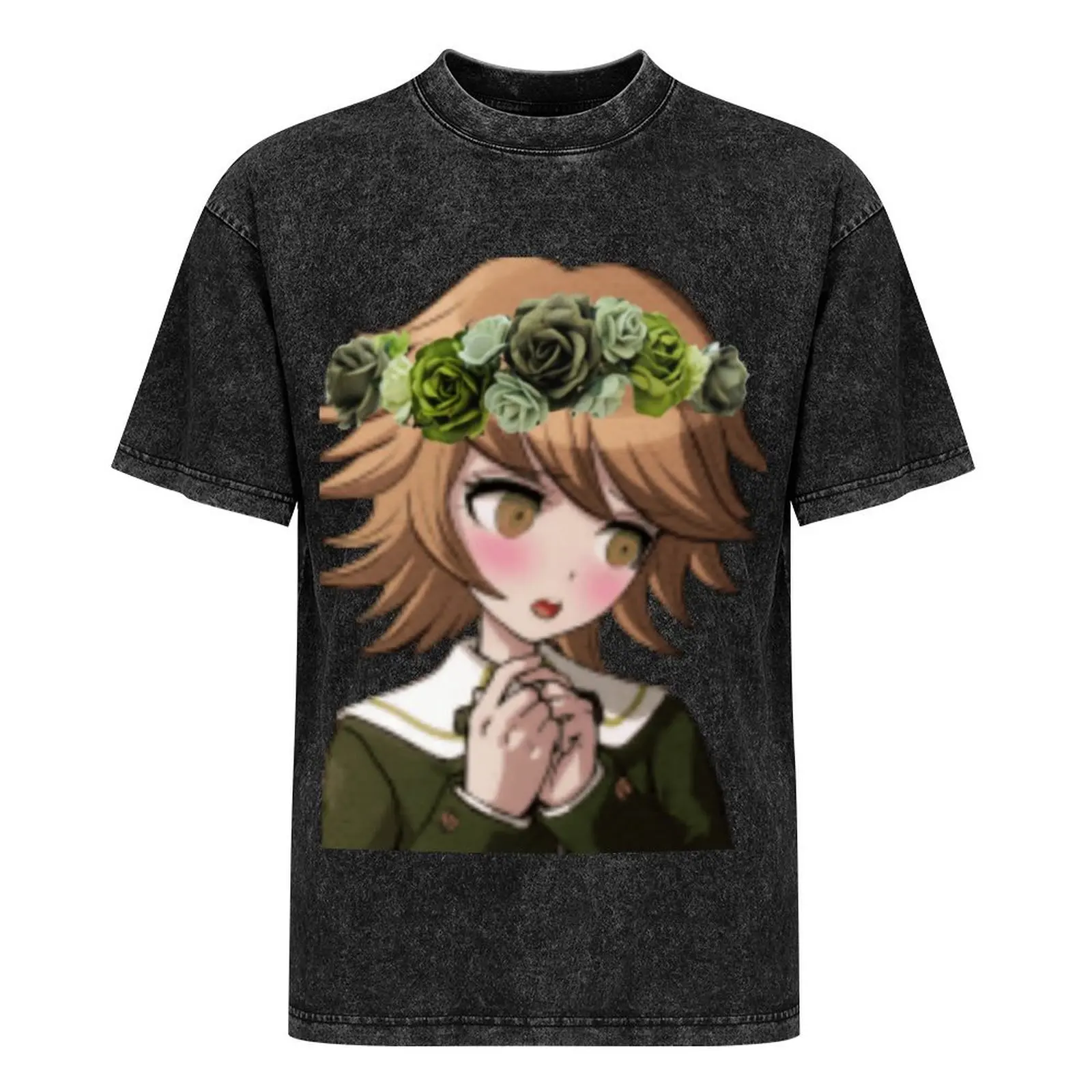 Danganronpa Chihiro Fujisaki With Flower Crown PTTT1604 Washed T-Shirt 4 - Danganronpa Merch S95cda0d1860b48239d525322f2157e2bO - Danganronpa Merch