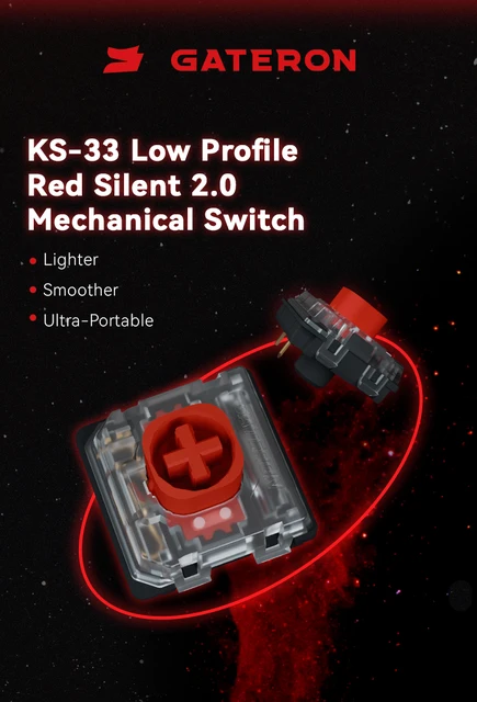 gateron silent red】自作キーボード 【公式通販】