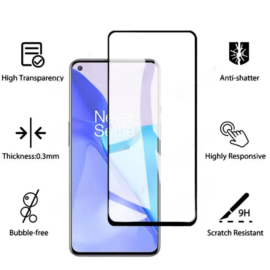 9D Tempered Glass For Oneplus 9 9R 9E 9Rt 8T 7 7T 6 6T 5 5T Screen Protector For Nord Ce N10 N20 N100 N200 9D Glaas Film