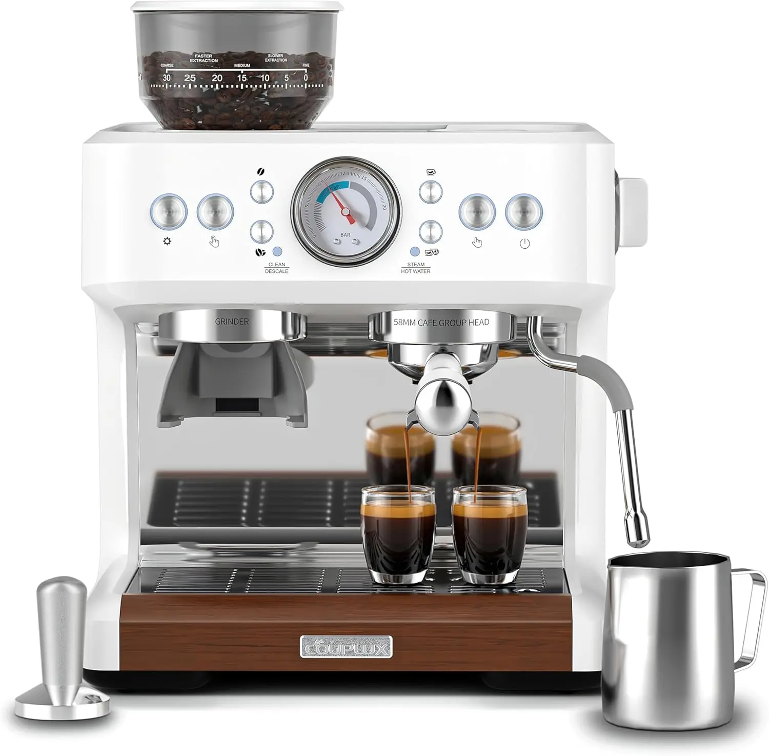 All-in-One Espresso Coffee Maker 20 Bar with Milk...