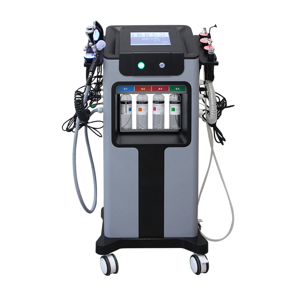 10 in 1 H2O2 Hydro Dermabrasion Machine Facial Deep Cleaning Skin Rejuvenation Multifunctional Aqua Peeling Skin Care Device SPA facial beauty instrument
