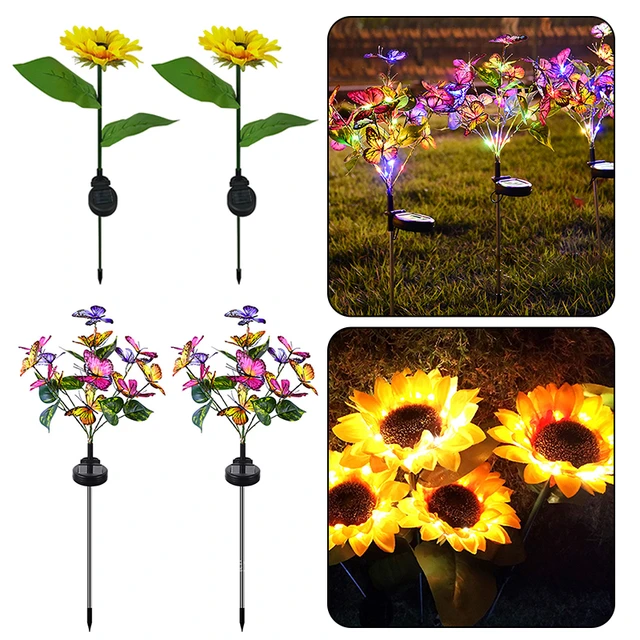 LED Solar Sonnenblumen Blumen licht nach Hause dekorative Blumen lichter  Garten dekoration Rasen lampe wasserdichtes Landschafts licht - AliExpress