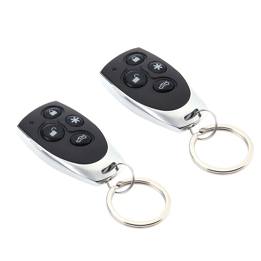 

2PCS Car Door Remote Control 433Mhz 4 Channel Remote Control Use All 433 Mhz Fixed Code Key Chains Car Home And Garage Hot Sell