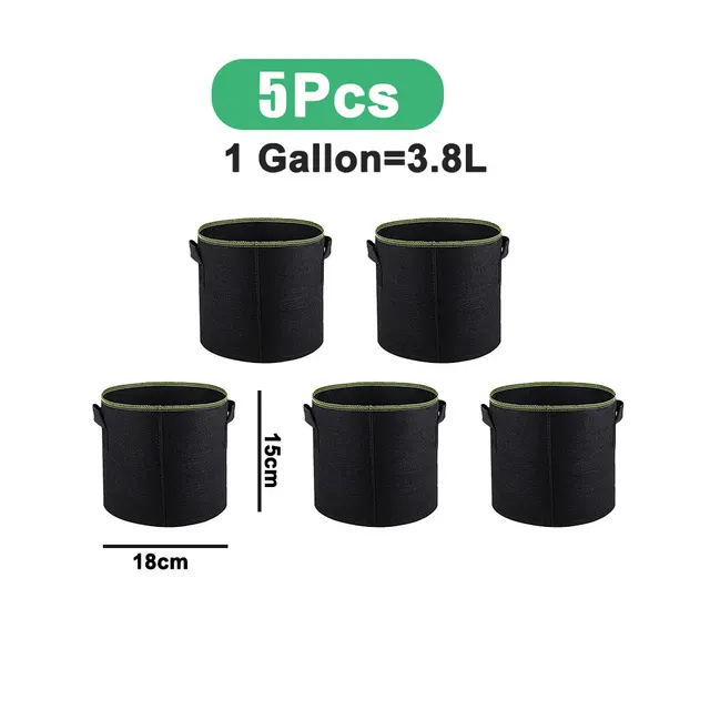 5x 1gallon(15x18cm)
