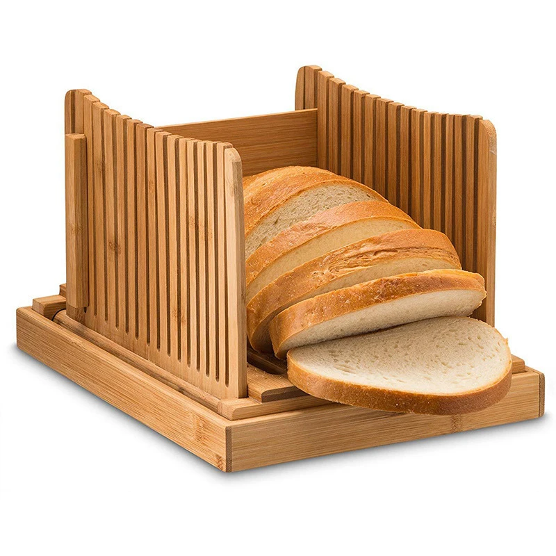 Bread Slicer Elite, Brushed Stainless Steel Guide and Maple Wood