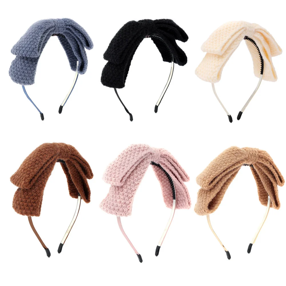 

001Q Granular flannel Hairband Cute Hairpins Girls Hair headband Barrettes Solid hand Kids Headwear Fashion Hair Accessories