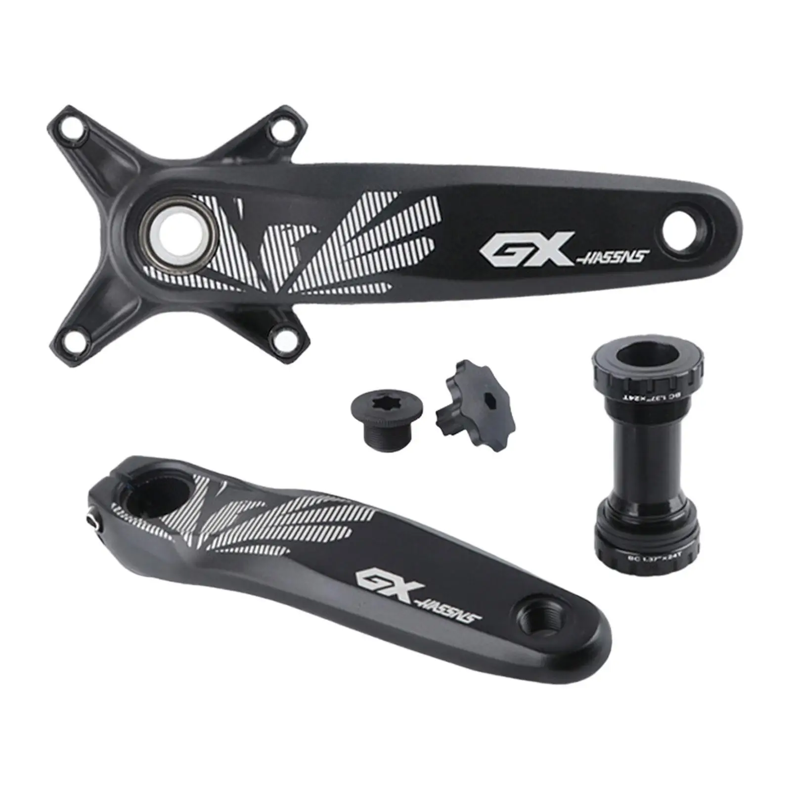 Bicycle Crank Arm Set Waterproof Crank Chainring Set Crank Arm for Trekking Bike Mountain Bikes Road Bikes Repair Replacement