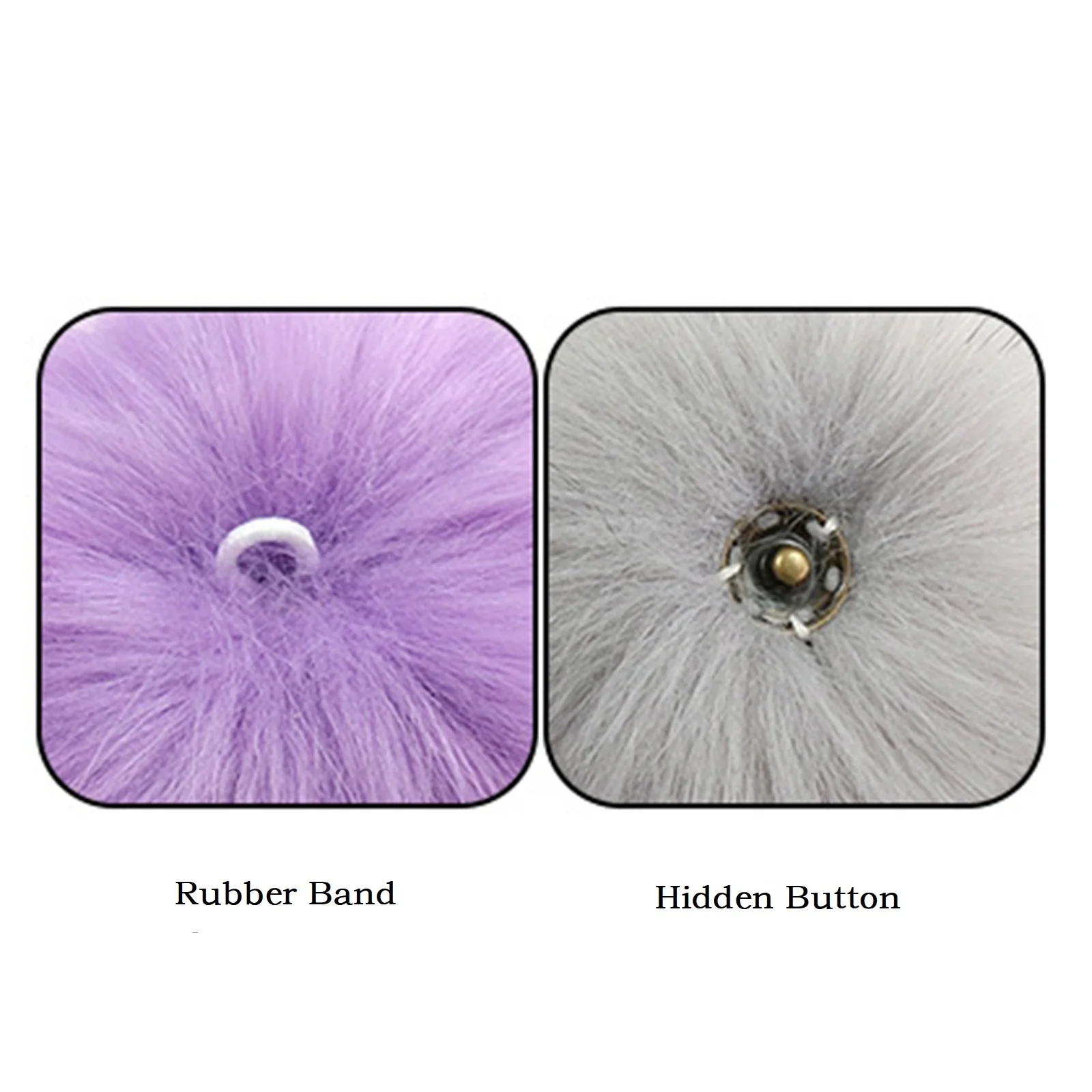 Pom Poms Craft Supplies Fluffy Ball Accessories Craft Supplies 16PCs 8/10cm Fur Pompom False Hairball With Rubber Band Snap Button Shoes Hats Bags DIY Hand Crafts Accessories