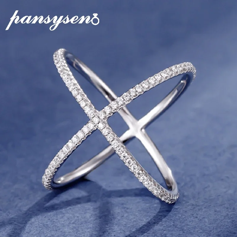 PANSYSEN Classic 18K White Gold Plated Luxury High Carbon