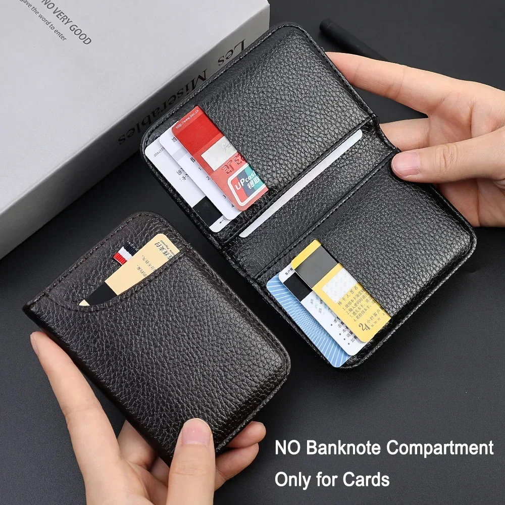 Men's Vintage Soft PU Leather Slim Bi-fold Wallet and Card Holder