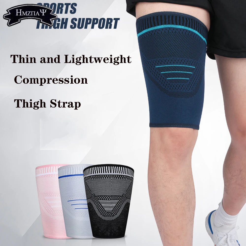 

Men's Thigh Compression Support Sleeve Leg Knitted Bandage Fitness Running Muscle Pain Relief Sports ProtecTive Equipment 1 Piec
