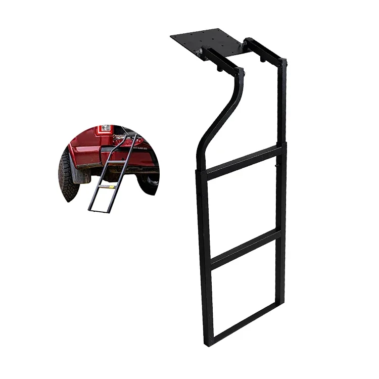 

Hot Sale Universal Car Other Exterior Accessories Black Steel Pickup Truck Step Foot Tailgate Ladder