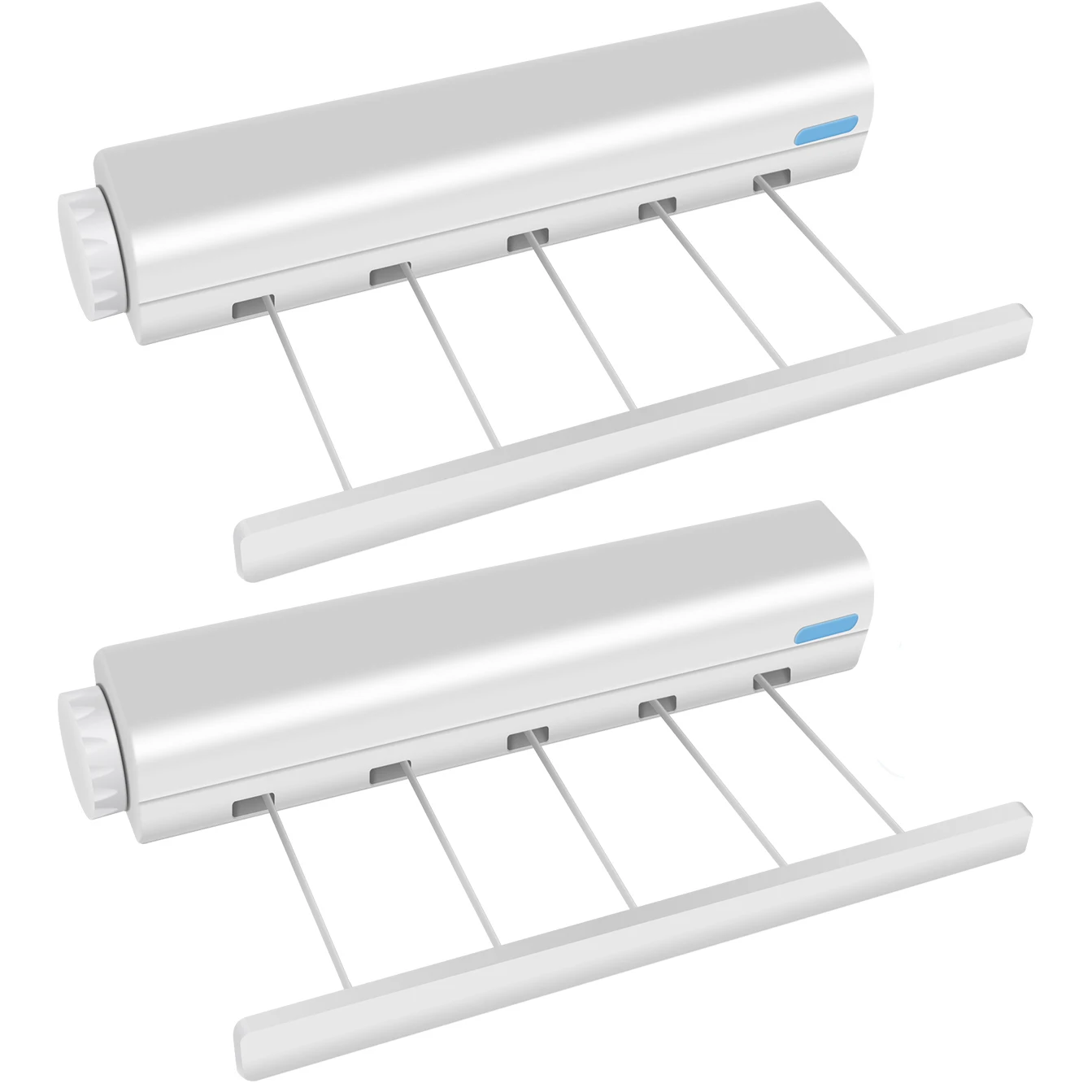 1/2 قطعة رف تجفيف ملابس يثبت على الحائط قابل للسحب...