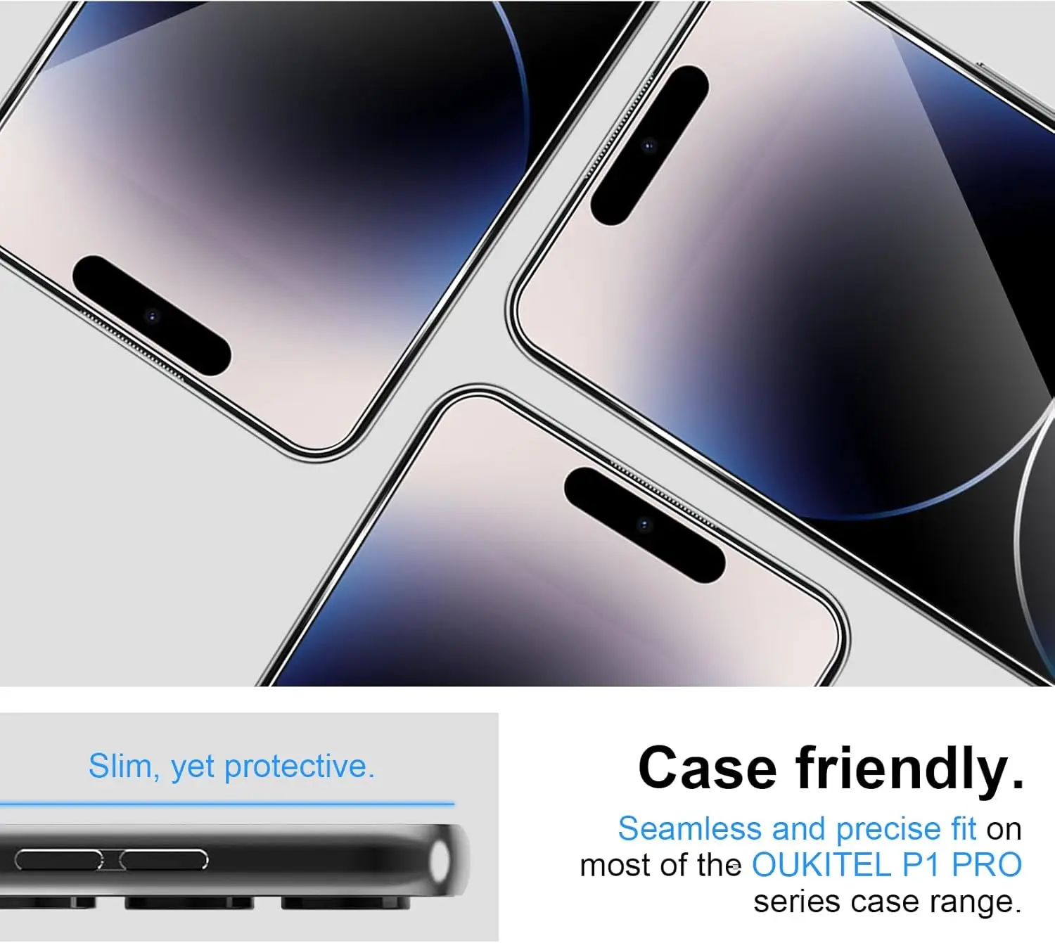 Premium Tempered Glass Screen Protector with Fingerprint Unlock Feature - Multiple Quantity Options Available