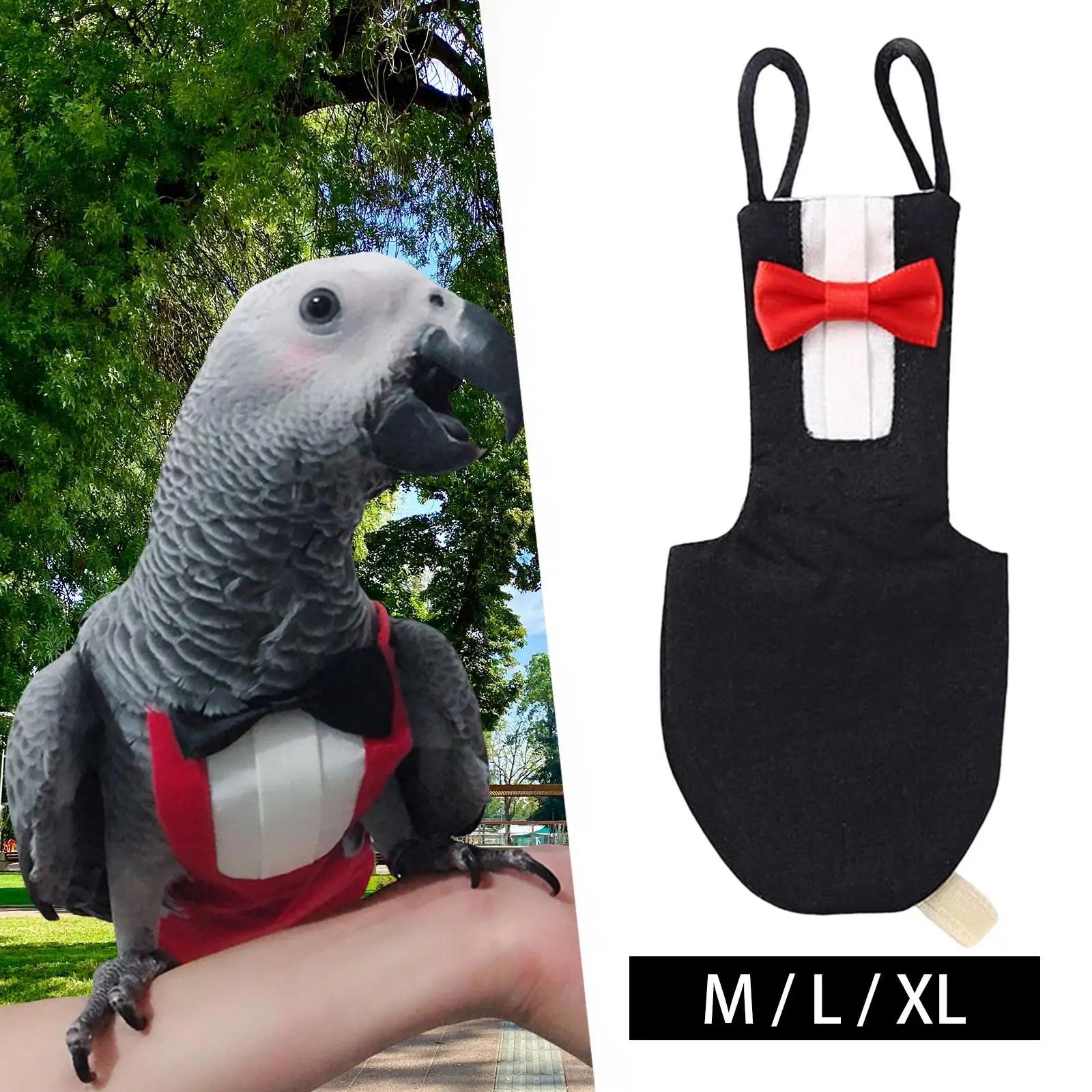 Fashion Cute Parrots Flight Suit Bird Costume Comfort Reusable Breathable Bird Apparel Pet Diapers Clothes for Party Cosplay