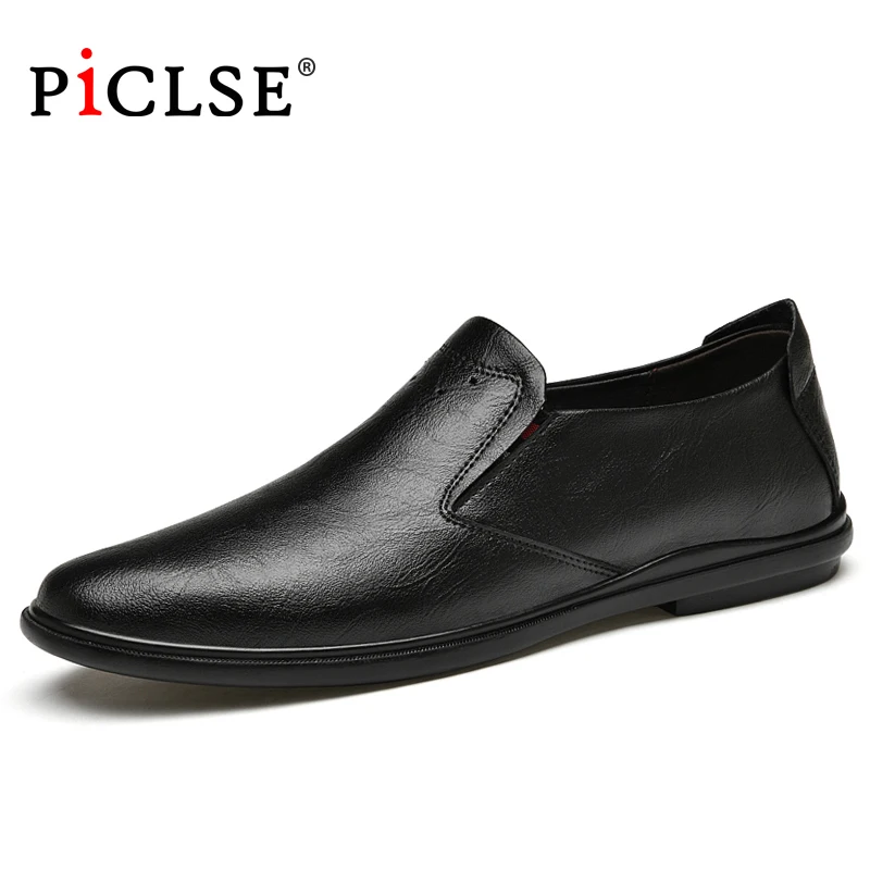 

Роскошные брендовые деловые повседневные кожаные туфли PICLSE, мужская обувь на плоской подошве, удобные мокасины, мужские лоферы, обувь