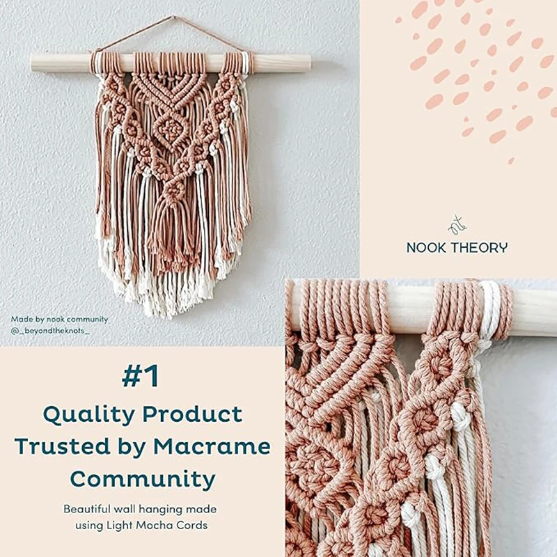 Handmade Boho Decor Colorful Cotton Cord Rope Thread Twisted Macrame String DIY Home Wedding Decoration Supply 110yards 3mm