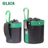 LAOA Nail Organizer Bag Woodworking Waist Pack Oxford Cloth Straight Bag Stainless Steel Interior 1