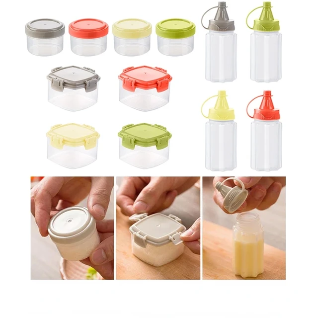 Small Glass for Condiments Empty Baby Food for Crafts Five In One Seasoning  Bottle With Label Sealed Proof Flip Lid Seasoning Jar Kitchen Seasoning Jar  Barbecue Seasoning Mini Snack 